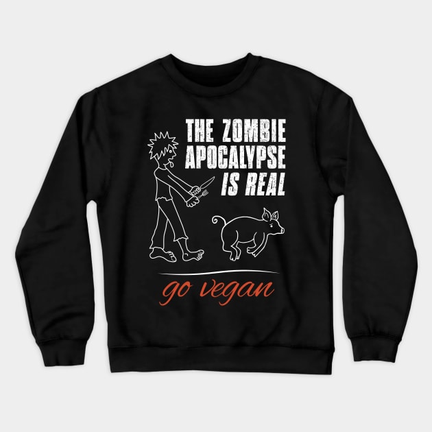 Zombie Apocalypse Is Real Crewneck Sweatshirt by Sun Jesster